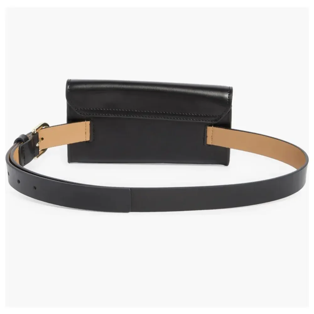 Kate Spade Black Leather Belt Bag Wallet NWT‎